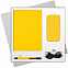 Подарочный набор Sky, желтый (ежедневник, ручка, аккумулятор) с логотипом в Нефтекамске заказать по выгодной цене в кибермаркете AvroraStore