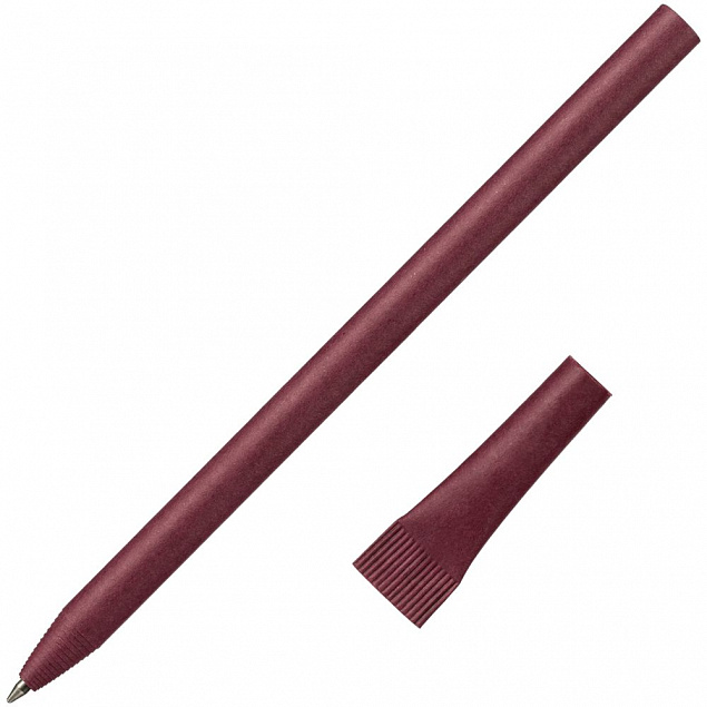 Ручка шариковая Carton Plus, бордовая с логотипом в Нефтекамске заказать по выгодной цене в кибермаркете AvroraStore