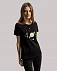 Футболка женская Nothing Found, черная с логотипом в Нефтекамске заказать по выгодной цене в кибермаркете AvroraStore