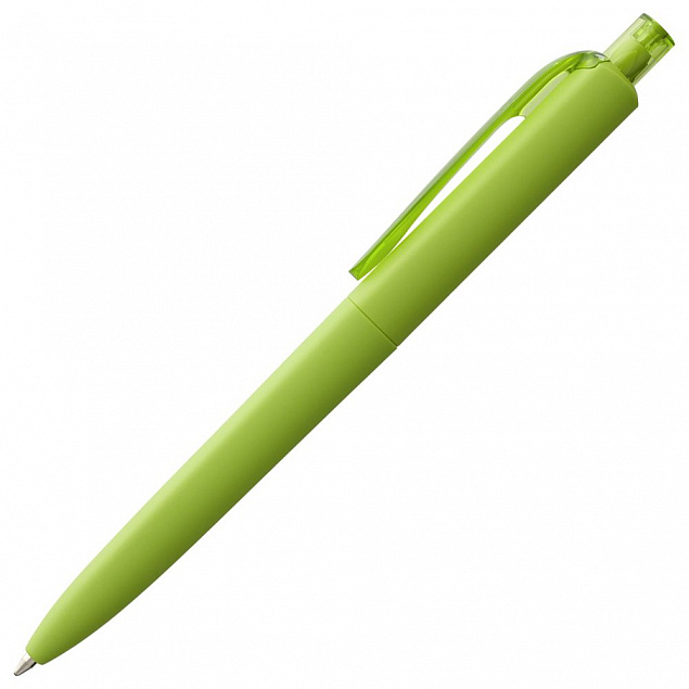 Ручка шариковая Prodir DS8 PRR-T Soft Touch, зеленая с логотипом в Нефтекамске заказать по выгодной цене в кибермаркете AvroraStore