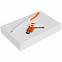 Набор Twist White, белый с оранжевым, 8 Гб с логотипом в Нефтекамске заказать по выгодной цене в кибермаркете AvroraStore