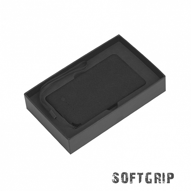 Зарядное устройство "Камень" с покрытием soft grip, 4000 mAh в подарочной коробке с логотипом в Нефтекамске заказать по выгодной цене в кибермаркете AvroraStore
