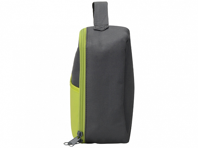 Изотермическая сумка-холодильник Breeze для ланч-бокса, серый/зел яблоко с логотипом в Нефтекамске заказать по выгодной цене в кибермаркете AvroraStore