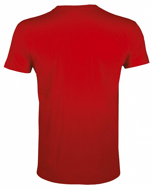 Футболка мужская приталенная REGENT FIT 150, красная с логотипом в Нефтекамске заказать по выгодной цене в кибермаркете AvroraStore