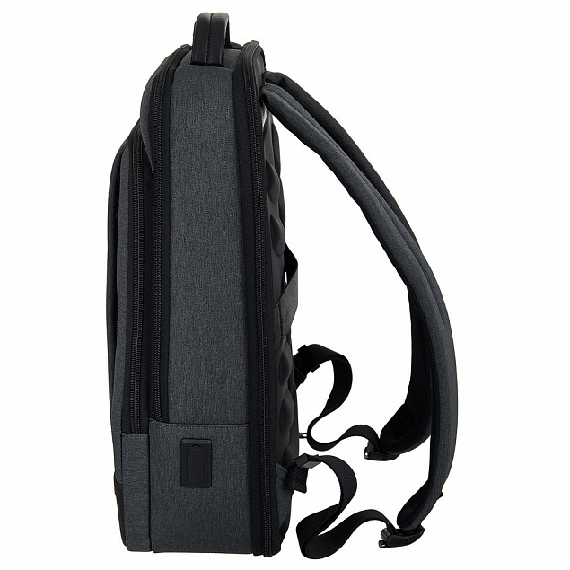 Рюкзак для ноутбука Santiago Slim, серый с логотипом в Нефтекамске заказать по выгодной цене в кибермаркете AvroraStore
