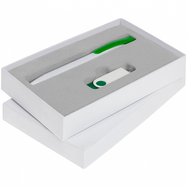 Набор Twist White, белый с зеленым, 16 Гб с логотипом в Нефтекамске заказать по выгодной цене в кибермаркете AvroraStore