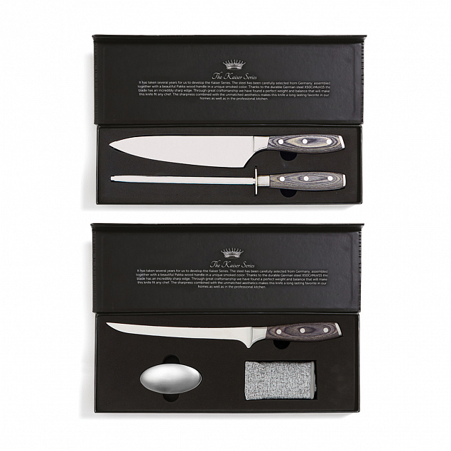 Набор VINGA Kaiser из точилки и кухонного ножа с логотипом в Нефтекамске заказать по выгодной цене в кибермаркете AvroraStore