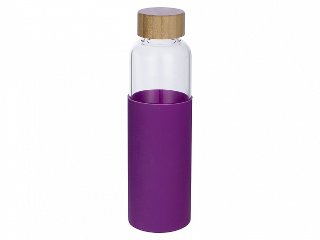 Стеклянная бутылка для воды в силиконовом чехле «Refine» с логотипом в Нефтекамске заказать по выгодной цене в кибермаркете AvroraStore