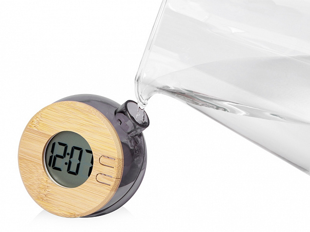 Водяные часы из бамбука «Splash Hour» с логотипом в Нефтекамске заказать по выгодной цене в кибермаркете AvroraStore