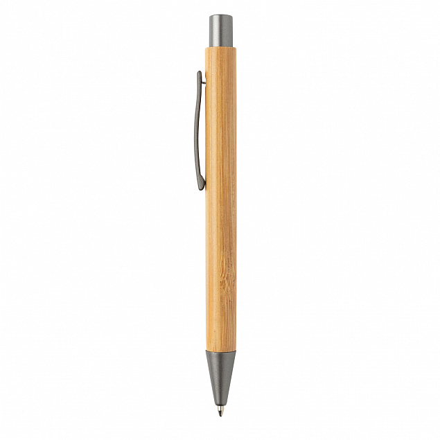 Тонкая бамбуковая ручка с логотипом в Нефтекамске заказать по выгодной цене в кибермаркете AvroraStore