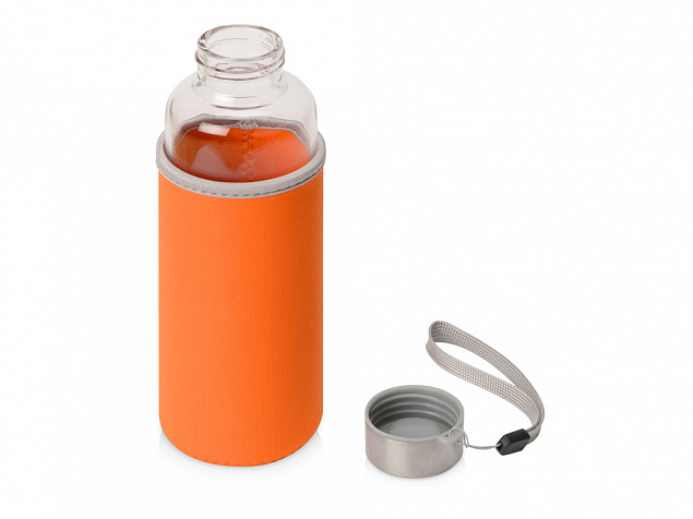 Бутылка для воды Pure c чехлом, 420 мл, оранжевый с логотипом в Нефтекамске заказать по выгодной цене в кибермаркете AvroraStore