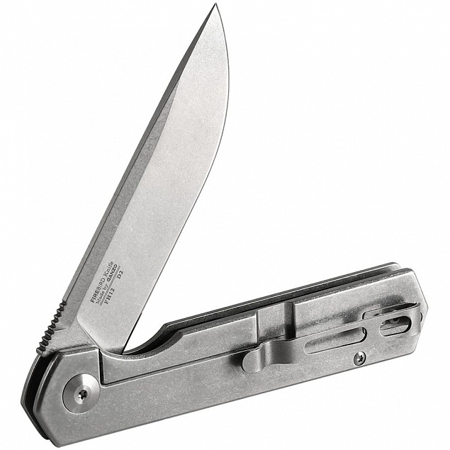 Нож Firebird FH12-SS, серебристый с логотипом в Нефтекамске заказать по выгодной цене в кибермаркете AvroraStore