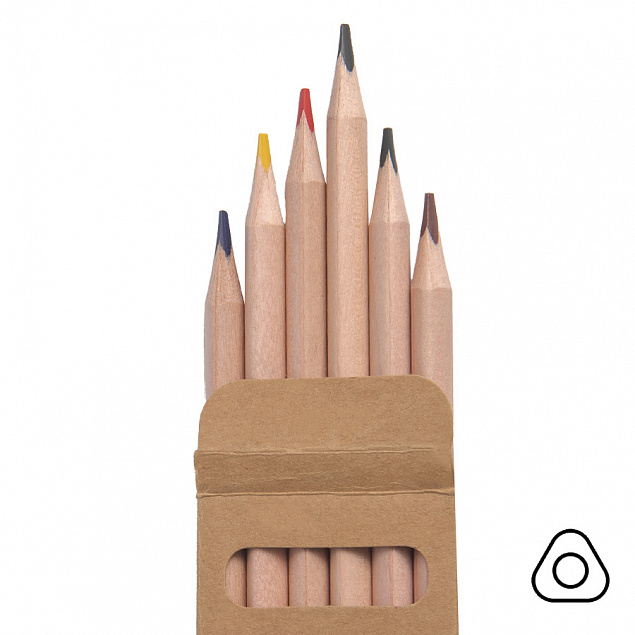 Набор цветных карандашей KINDERLINE small,6 цветов с логотипом в Нефтекамске заказать по выгодной цене в кибермаркете AvroraStore