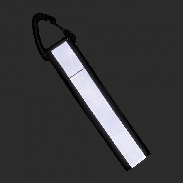 Светоотражающий брелок Flashline, серый с черным с логотипом в Нефтекамске заказать по выгодной цене в кибермаркете AvroraStore