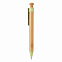 Бамбуковая ручка с клипом из пшеничной соломы с логотипом в Нефтекамске заказать по выгодной цене в кибермаркете AvroraStore