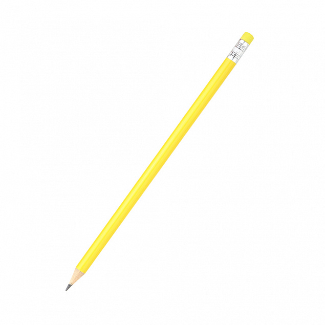 Карандаш Largo с цветным корпусом - Желтый KK с логотипом в Нефтекамске заказать по выгодной цене в кибермаркете AvroraStore