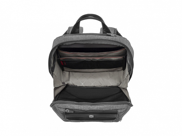 Рюкзак VICTORINOX Architecture Urban2 City Backpack 14'', серый, полиэстер / кожа, 30x19x42 см, 17 л с логотипом в Нефтекамске заказать по выгодной цене в кибермаркете AvroraStore