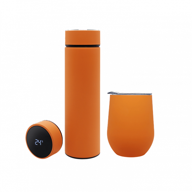 Набор Hot Box C (софт-тач) B, оранжевый с логотипом в Нефтекамске заказать по выгодной цене в кибермаркете AvroraStore