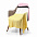 Плед Friolenta, желтый с розовым с логотипом в Нефтекамске заказать по выгодной цене в кибермаркете AvroraStore