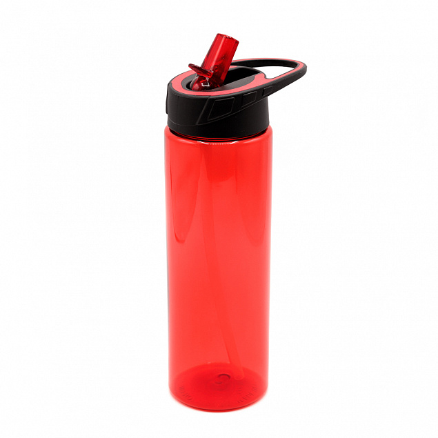 Пластиковая бутылка Mystik - Красный PP с логотипом в Нефтекамске заказать по выгодной цене в кибермаркете AvroraStore
