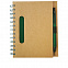 Блокнот Envivo с шариковой ручкой, зеленый/бежевый с логотипом в Нефтекамске заказать по выгодной цене в кибермаркете AvroraStore