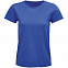 Футболка женская Pioneer Women, ярко-синяя с логотипом в Нефтекамске заказать по выгодной цене в кибермаркете AvroraStore