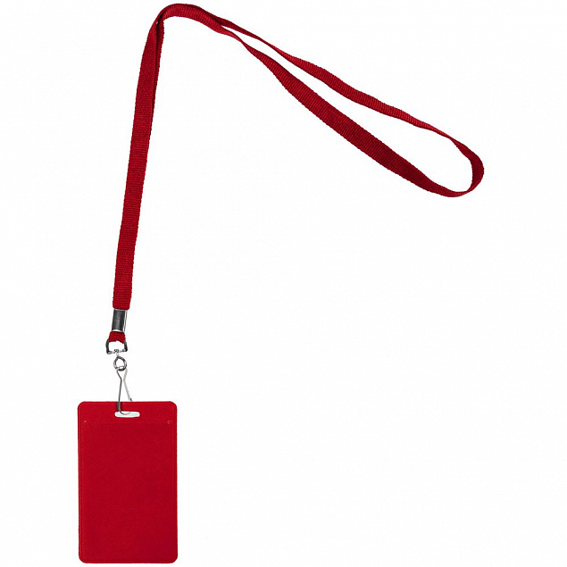 Лента с карабином Colorplan, красная с логотипом в Нефтекамске заказать по выгодной цене в кибермаркете AvroraStore