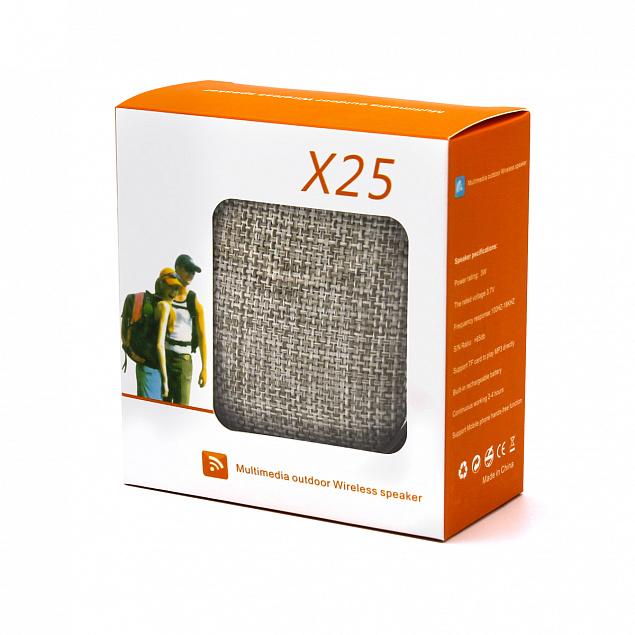 Беспроводная Bluetooth колонка  X25 Outdoor - Серый CC с логотипом в Нефтекамске заказать по выгодной цене в кибермаркете AvroraStore
