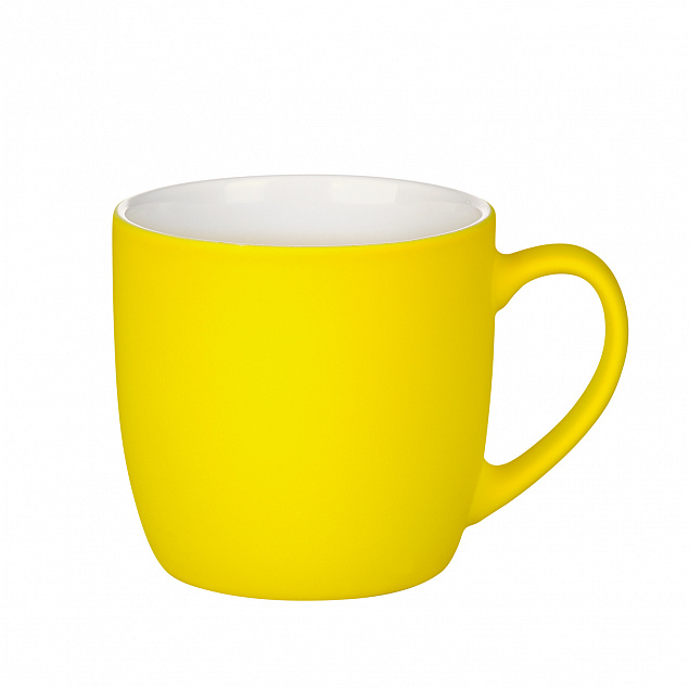 Керамическая кружка Viana, желтая с логотипом в Нефтекамске заказать по выгодной цене в кибермаркете AvroraStore