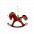 Ёлочная игрушка Лошадка (красный) с логотипом в Нефтекамске заказать по выгодной цене в кибермаркете AvroraStore