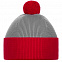 Шапка Snappy, светло-серая с красным с логотипом в Нефтекамске заказать по выгодной цене в кибермаркете AvroraStore