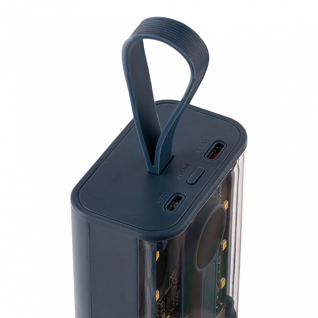 Аккумулятор c быстрой зарядкой Trellis Quick 10000 мАч, синий с логотипом в Нефтекамске заказать по выгодной цене в кибермаркете AvroraStore