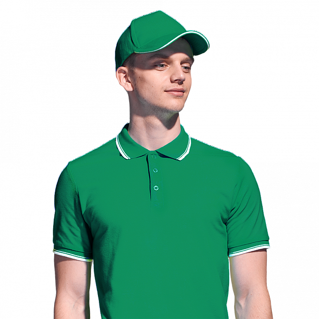 Бейсболка 11K Зелёный с логотипом в Нефтекамске заказать по выгодной цене в кибермаркете AvroraStore