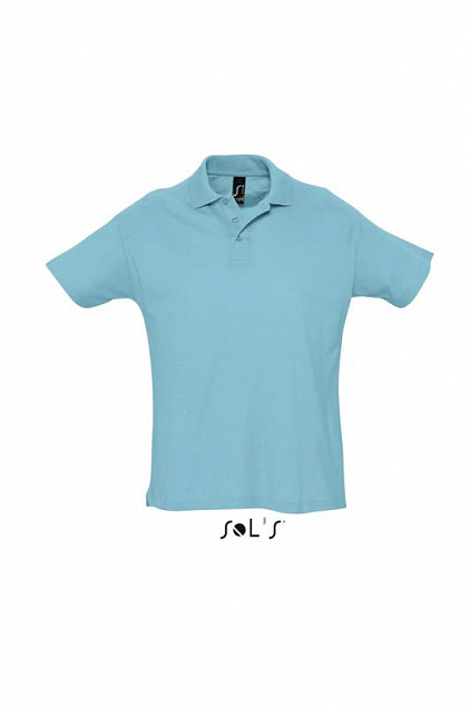Джемпер (рубашка-поло) SUMMER II мужская,Бирюзовый L с логотипом в Нефтекамске заказать по выгодной цене в кибермаркете AvroraStore