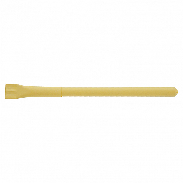 Эко ручка, желтая с логотипом в Нефтекамске заказать по выгодной цене в кибермаркете AvroraStore