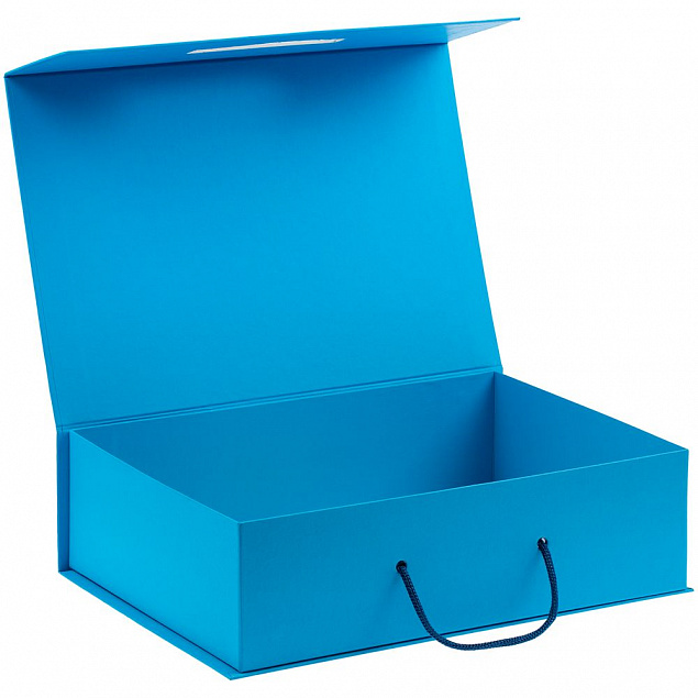 Коробка Case, подарочная, голубая с логотипом в Нефтекамске заказать по выгодной цене в кибермаркете AvroraStore