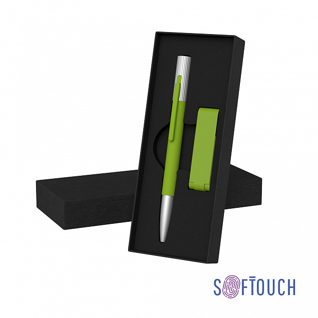 Набор ручка "Clas" + флеш-карта "Case" 8 Гб в футляре, покрытие soft touch с логотипом в Нефтекамске заказать по выгодной цене в кибермаркете AvroraStore