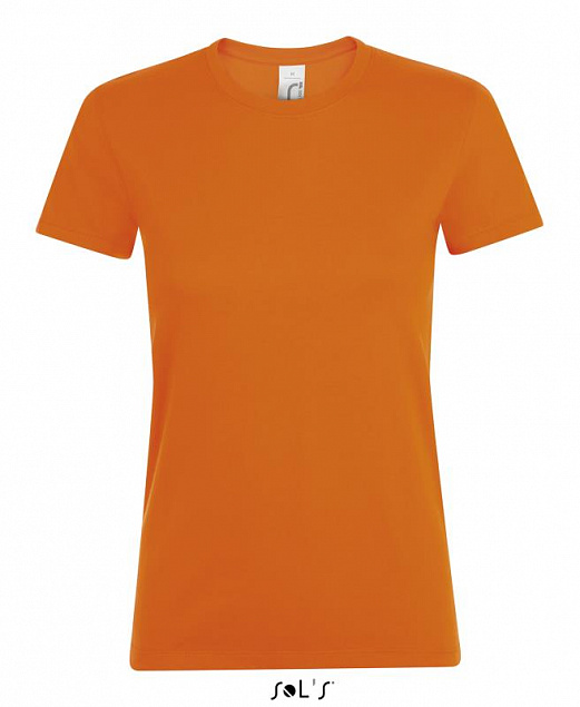 Фуфайка (футболка) REGENT женская,Оранжевый L с логотипом в Нефтекамске заказать по выгодной цене в кибермаркете AvroraStore