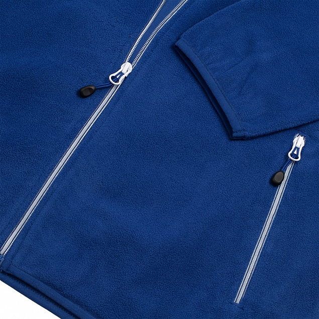 Куртка флисовая мужская TWOHAND синяя с логотипом в Нефтекамске заказать по выгодной цене в кибермаркете AvroraStore