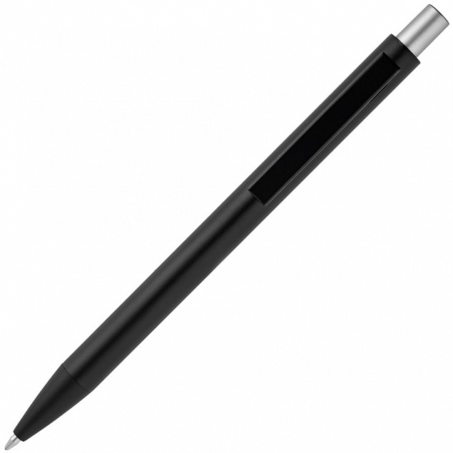 Ручка шариковая Chromatic, черная с серебристым с логотипом в Нефтекамске заказать по выгодной цене в кибермаркете AvroraStore