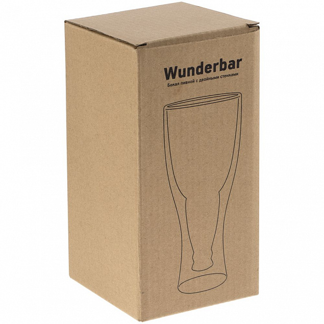 Бокал для пива с двойными стенками Wunderbar с логотипом в Нефтекамске заказать по выгодной цене в кибермаркете AvroraStore