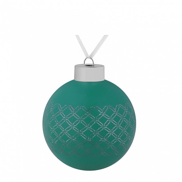 Елочный шар Queen, 8 см, зеленый с логотипом в Нефтекамске заказать по выгодной цене в кибермаркете AvroraStore