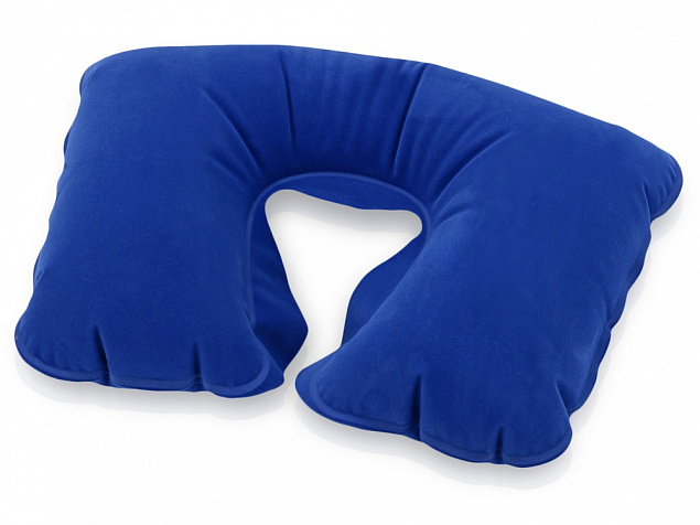 Подушка надувная Релакс, синий классический с логотипом в Нефтекамске заказать по выгодной цене в кибермаркете AvroraStore