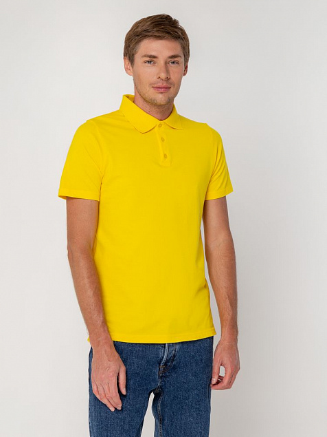 Рубашка поло Virma light, желтая с логотипом в Нефтекамске заказать по выгодной цене в кибермаркете AvroraStore