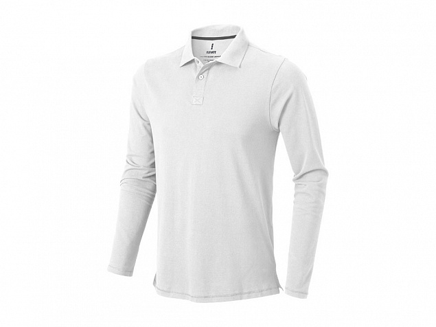 Рубашка поло "Oakville" мужская с длинным рукавом с логотипом в Нефтекамске заказать по выгодной цене в кибермаркете AvroraStore