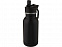 Lina, спортивная бутылка из нержавеющей стали объемом 400 мл с трубочкой и петлей, черный с логотипом в Нефтекамске заказать по выгодной цене в кибермаркете AvroraStore