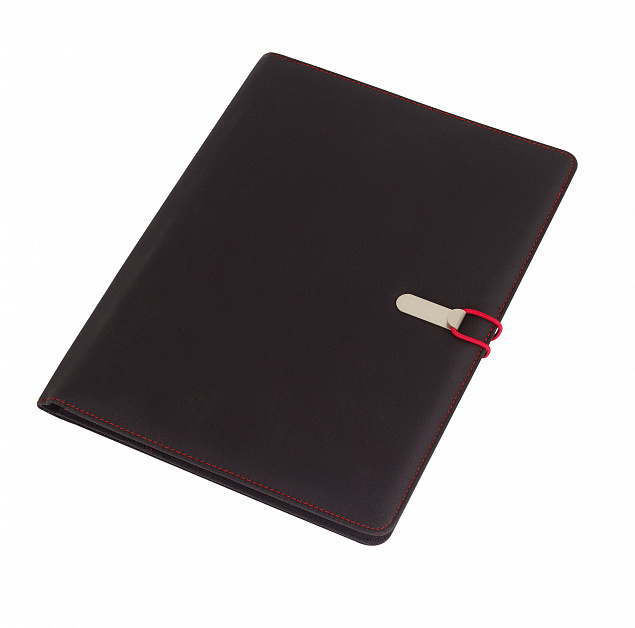 Папка А4 SESSION, черный, красный с логотипом в Нефтекамске заказать по выгодной цене в кибермаркете AvroraStore