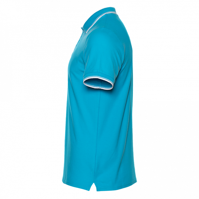 Рубашка поло Рубашка мужская 04T Бирюзовый с логотипом в Нефтекамске заказать по выгодной цене в кибермаркете AvroraStore