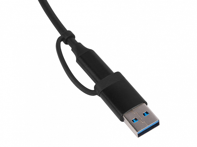 USB-хаб «Link» с коннектором 2-в-1 USB-C и USB-A, 2.0/3.0 с логотипом в Нефтекамске заказать по выгодной цене в кибермаркете AvroraStore