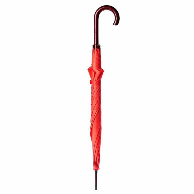 Зонт-трость Standard, красный с логотипом в Нефтекамске заказать по выгодной цене в кибермаркете AvroraStore